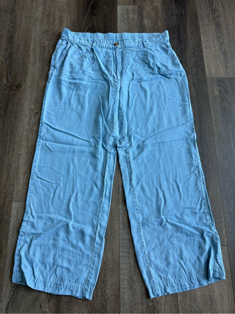 J. Jill Light Blue Wide-Leg Chinos Size 14